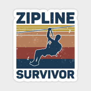 Zipline Survivor Outdoor Adventure Magnet