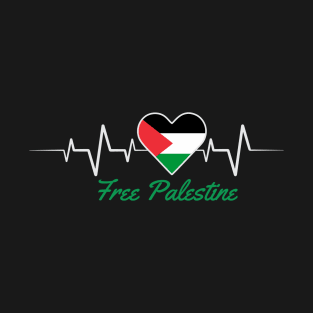 Palestinian Heartbeat Free Palestine T-Shirt