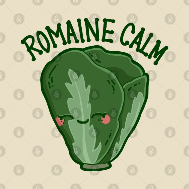 Romaine Calm - Cute Chill Romaine Lettuce by CyndiCarlson