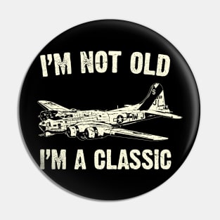 Airplane Aircraft Plane 40th 50th 60th 70th 80th Birthday Gift  Idea Men Pin