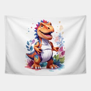 Cute Colorful T-Rex Tapestry