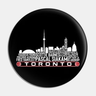 Toronto Basketball Team 23 Player Roster, Toronto City Skyline Pin