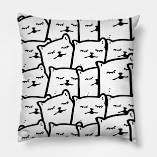 Cute Ghost Cat Pattern Pillow