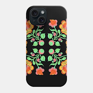 Folk art roses Phone Case