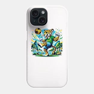 Brazilian Funny Leopard Soccer Phone Case