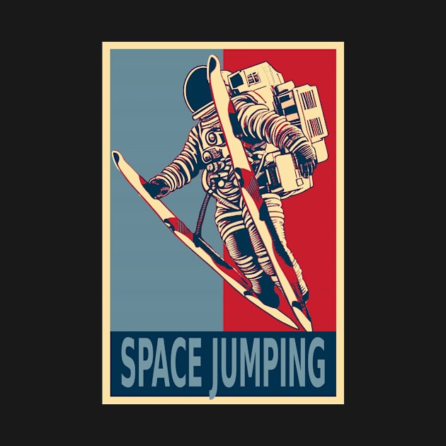 Astronaut Ski Jumping In Space HOPE by DesignArchitect