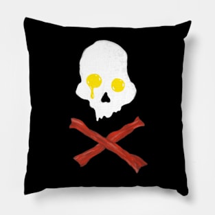 Eggs Skull Crossbones Breakfast Pillow