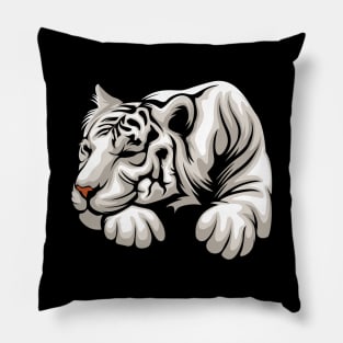 Tiger White Pillow