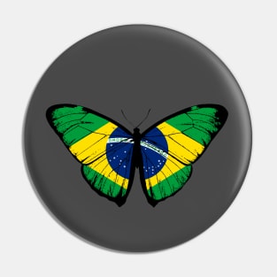 Vintage Brazil Butterfly Moth | Pray For Brazil and Stand with Brazil Pin