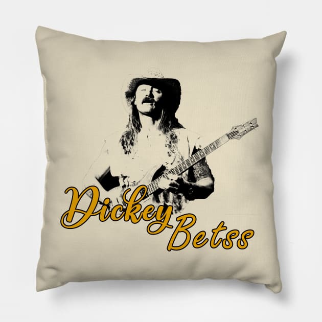 dickey betts black and white Pillow by thatday123