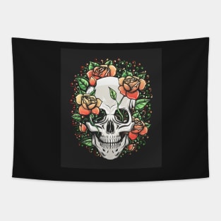 Skull and Rose Branch Tapestry