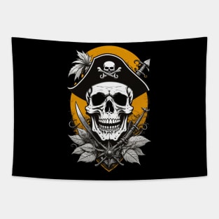 Vintage Pirate Skull Tapestry