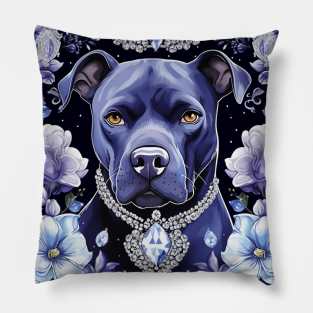 Blue Staffy Pattern Pillow