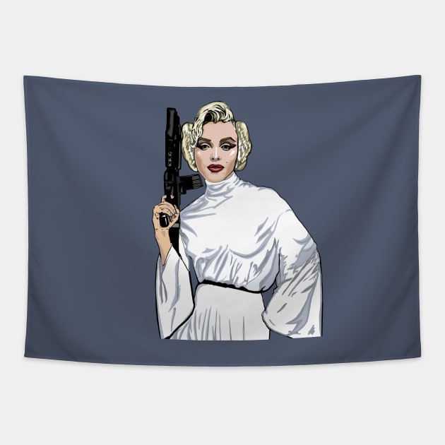 Princess Marilyn Monroe Organa Tapestry by FanboyMuseum