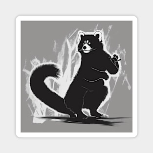 Red Pandas Shadow Silhouette Anime Style Collection No. 87 Magnet