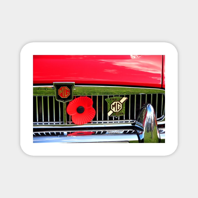 MG Sports Motor Car Magnet by AndyEvansPhotos