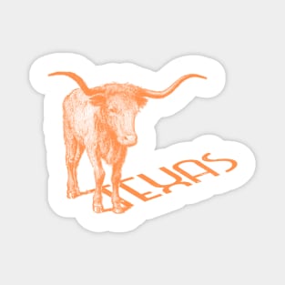 Texas Bullhorn Design Magnet