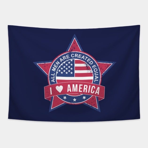 I Love America Tapestry by soaktrendingworld