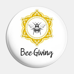Bee Giving Mandala Pin