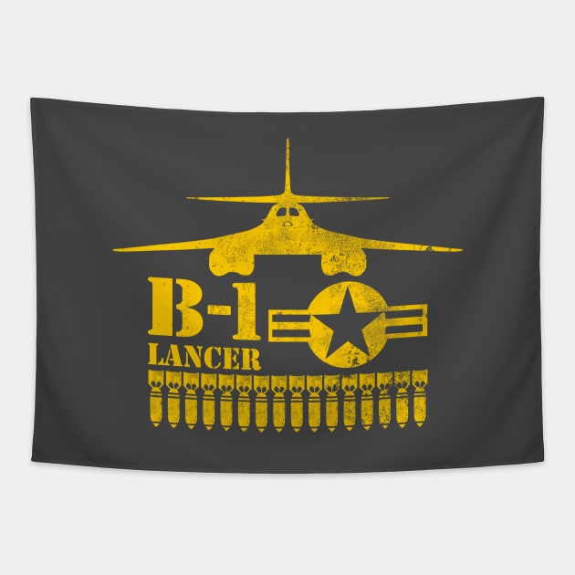 B-1 Lancer (distressed) Tapestry by TCP