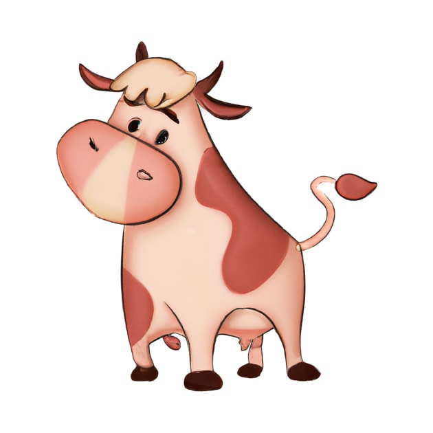 Cute Cow Drawing by Play Zoo