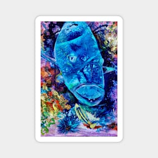 Blue Groper Fish Magnet