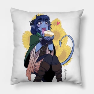 Sweet-toothed Tiefling Pillow