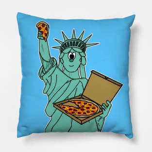 Statue Of Liberty Pizza Independence Day 4th July Pillow