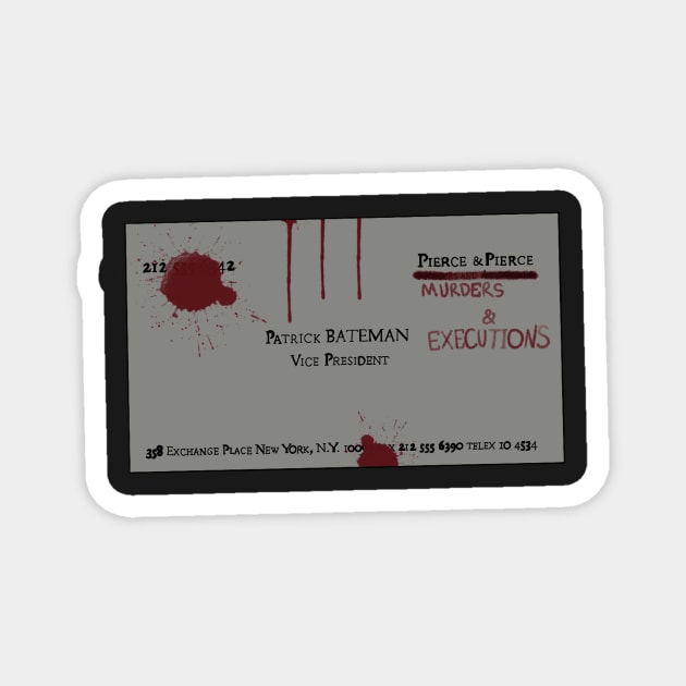 Patrick Bateman business card version 2 Magnet by strayheartbja