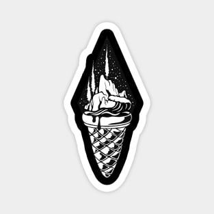 melting cone island Magnet