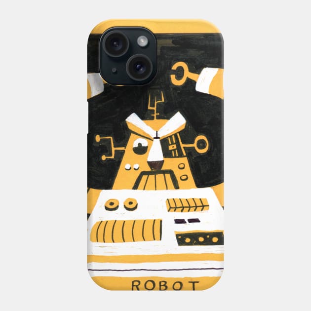 Retro Robot Phone Case by washburnillustration