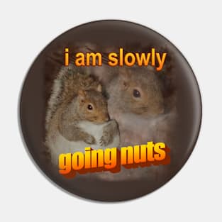 I am slowly going nuts squirrel word art Pin