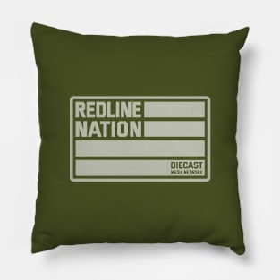 Redline Nation - Staff Car U.S. Army (White on Army Green) Pillow