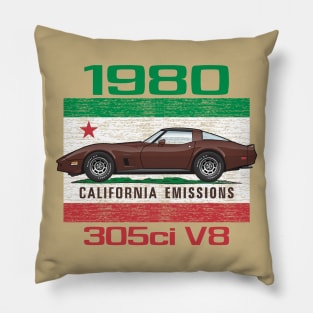 California Emissions Brown 1980 Pillow