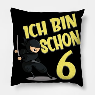 Ninja 6. Kinder Geburtstag 6 Jahre Pillow