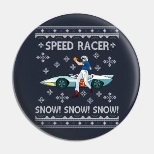 Speed Racer Go Snow Christmas Pin