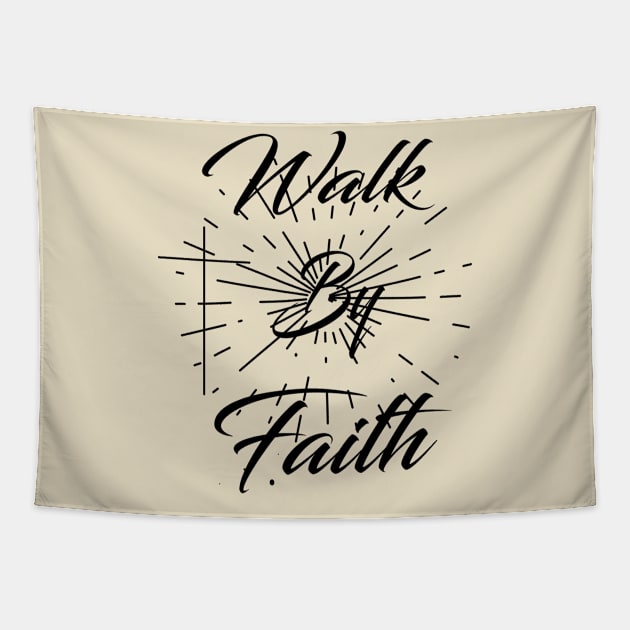 We walk by Faith not by sight christian Tapestry by theshop