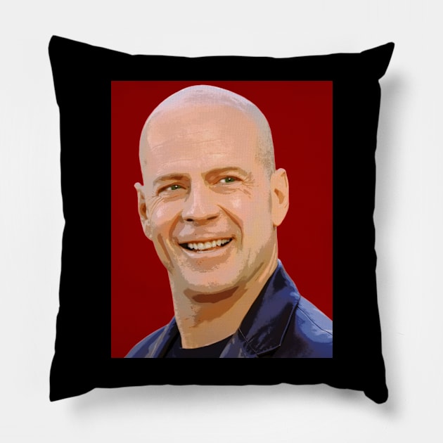 bruce willis Pillow by oryan80