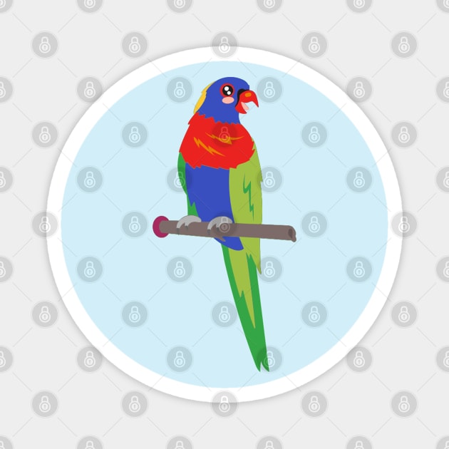 Laughing Rainbow Lorikeet Magnet by KarmicKal