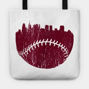 Philadelphia PA Cityscape Baseball Retro Tote