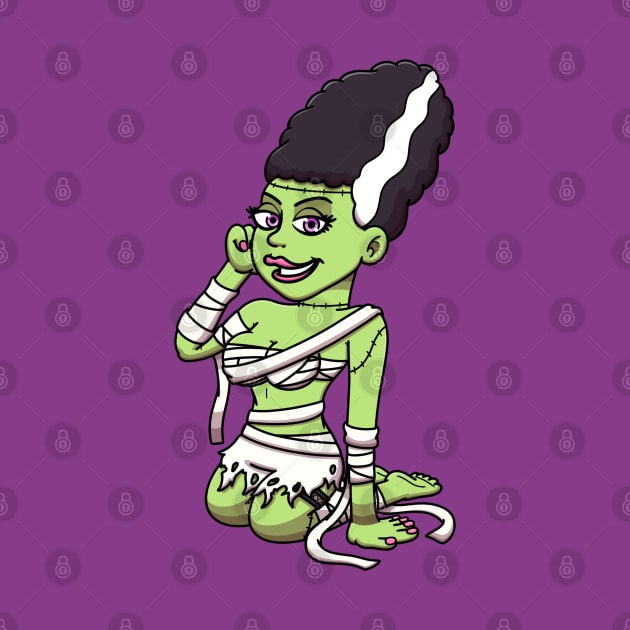 Cute Bride Of Frankenstein by TheMaskedTooner