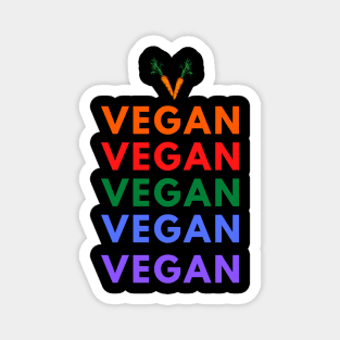 Carrot - V for Vegan (solid letters) Magnet