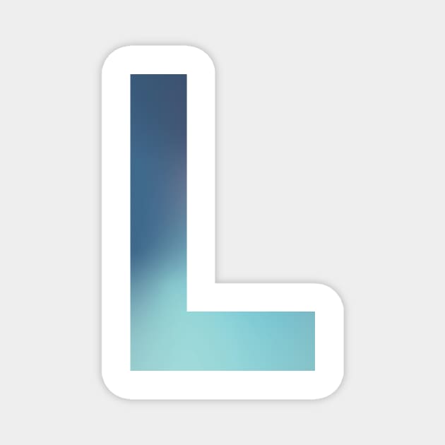 Gradient Letter L Initial Alphabet Magnet by murialbezanson