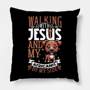 Jesus and dog - Africanis Pillow