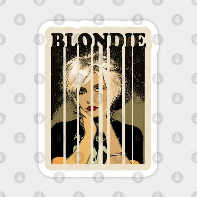 Blondie - Black Stripes Magnet by Risky Mulyo