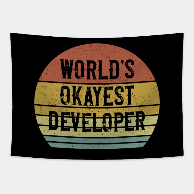 World's Okayest Developer Tapestry by Sunil Belidon