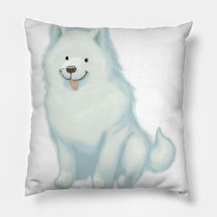 Cute Samoyed Drawing Pillow