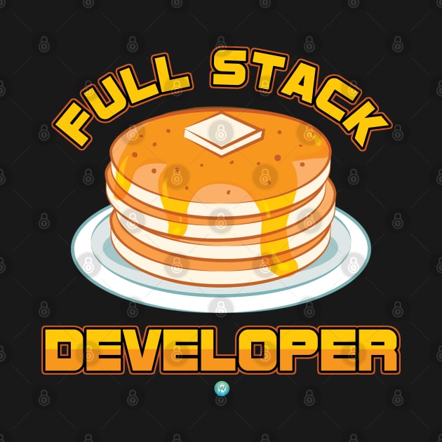 Developer Programmer Full Stack Pancakes Gift by woormle