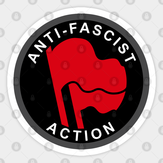 Anti Fascist Action Red Flags Antifa Symbol Antifa Sticker Teepublic