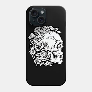 Skull Flower Rose Phone Case